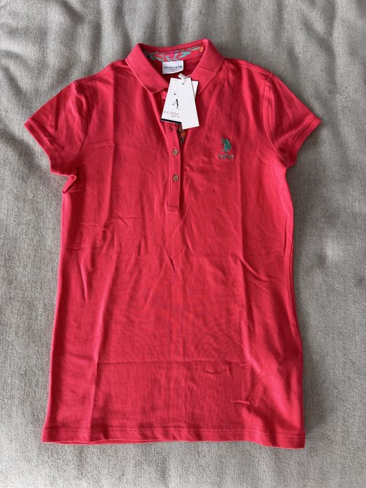 Розова тениска Polo USPA