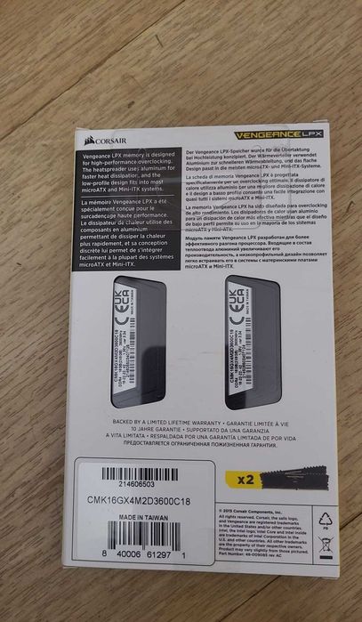 Memorie ram Corsair Vengeance LPX 16GB (2x8GB) DDR4 3600MHz