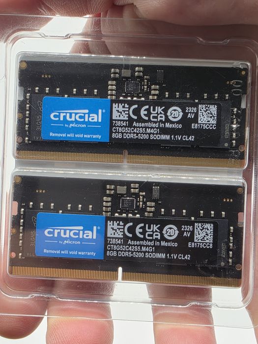 Memorie Notebook Crucial,2x8GB (16gb) DDR5, 5200MHz