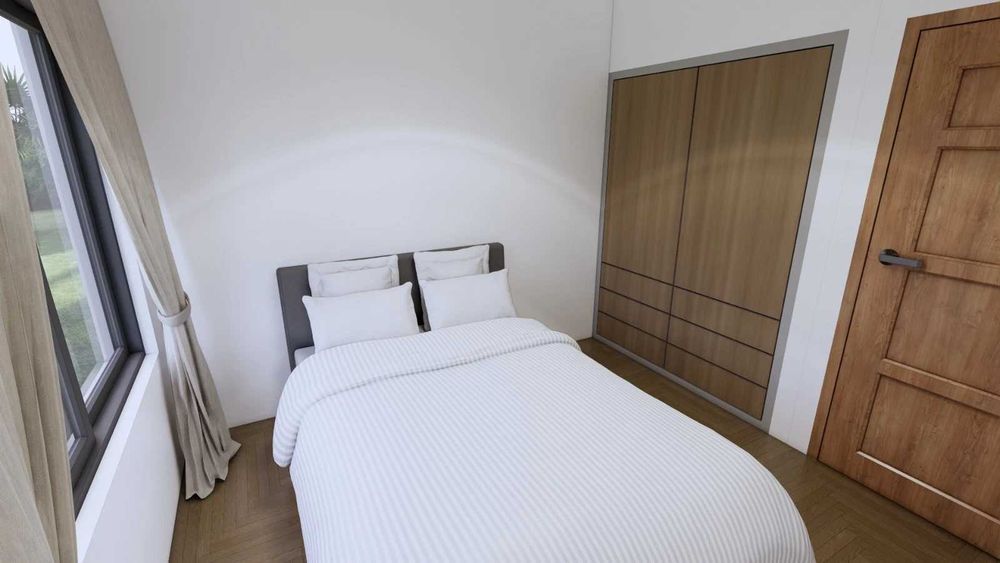 НА ИЗПЛАЩАНЕ - Двуетажна сглобяема къща с 2 спални, 70 кв. м