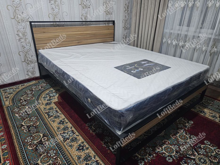 Металлическая Кровать ДИАМОНД, krovat loft stilida