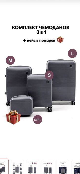 Продам чемоданы 4в1 абсолютно новые
