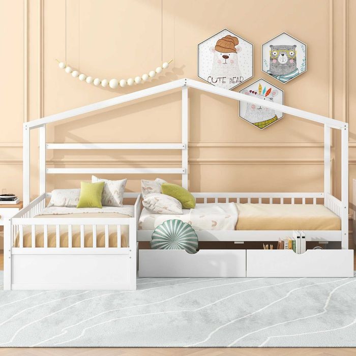 Ъглово легло къщичка Монтесори