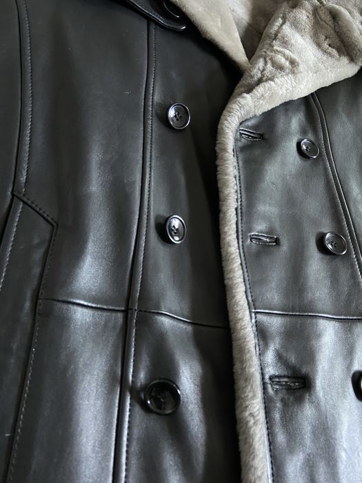 Кожаная дубленка зимняя