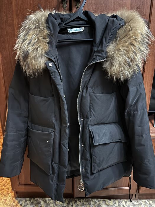 Куртки женские, пух, натуральный мех