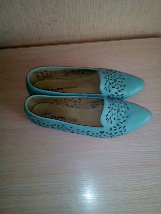 Женские балетки кожаные