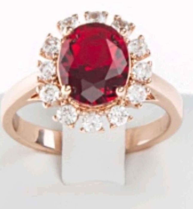 24К Лимитирана Серия Зелен,Син,Червен Циркон Дамски Пръстени 24К Златн