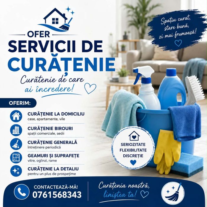 Servicii de curățenie la domiciliu