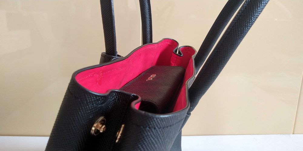 Дамска чанта PRADA ПРАДА black & red.