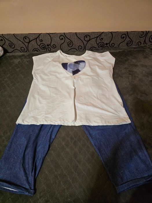 Vand 2 seturi tricou/bluza vara cu pantalon 2XL
