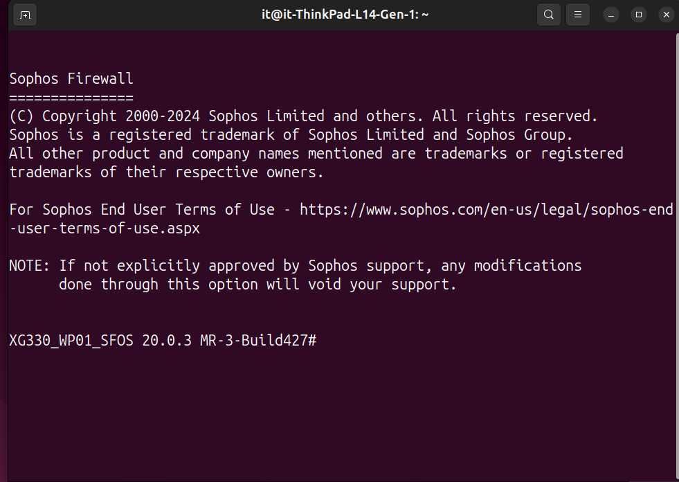 Firewall Sophos XG 330 Rev. 1