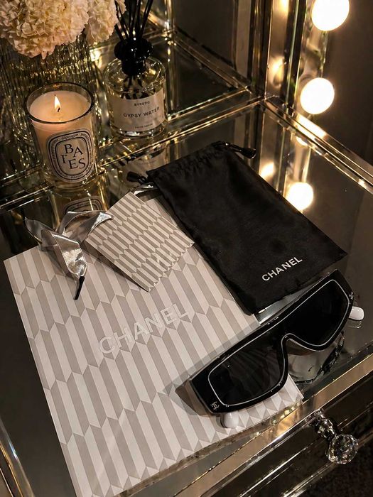 дамски черни очила с бяло на шанел като на цветелина янева chanel нови