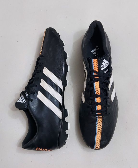 Ghete de fotbal ADIDAS 11 Nova crampoane pt. gazon iarbă, piele, nr 48