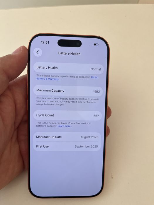 Iphone 17pro 256GB 92% bat