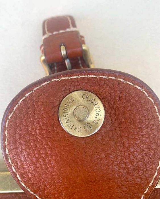 CHLOE Superba Geanta Vintage Clutch Plic Piele Maro Italia