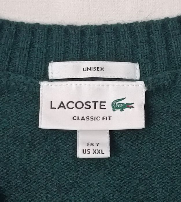 Lacoste Sweater Wool Pullover оригинален вълнен пуловер 2XL топъл елек