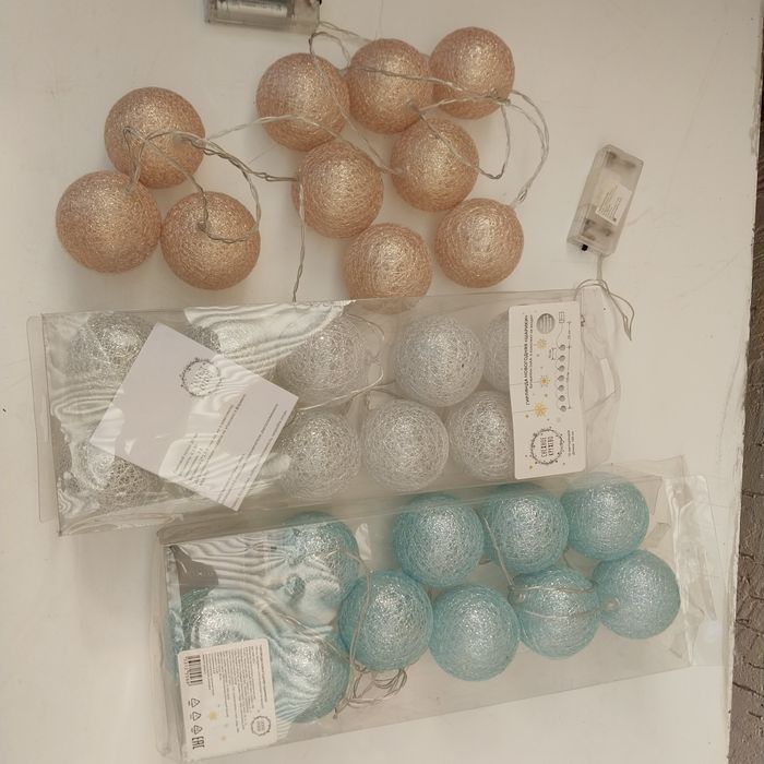 Елочные украшения. Светящиеся гирлянды.