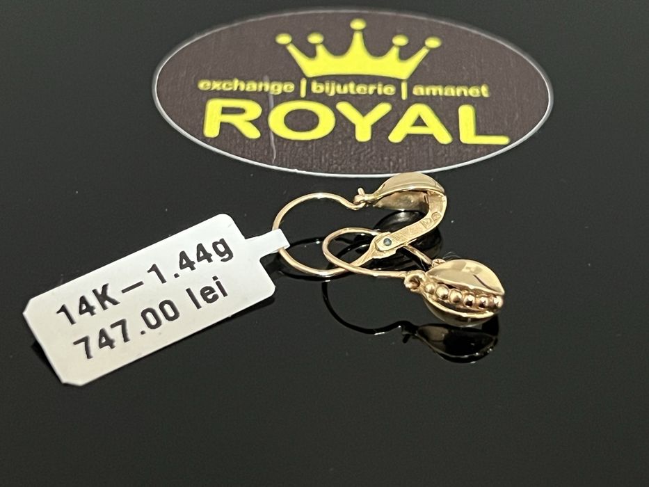 Bijuteria Royal CB : Cercei dama aur 14K 585   1,44 grame