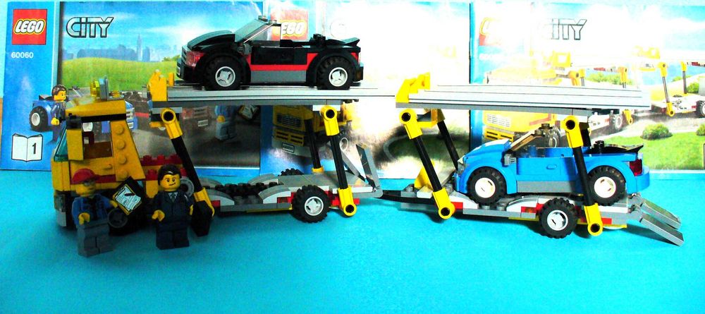 LEGO City Камиони 60020, 60025, 60060 и каскадьорски самолет 60019