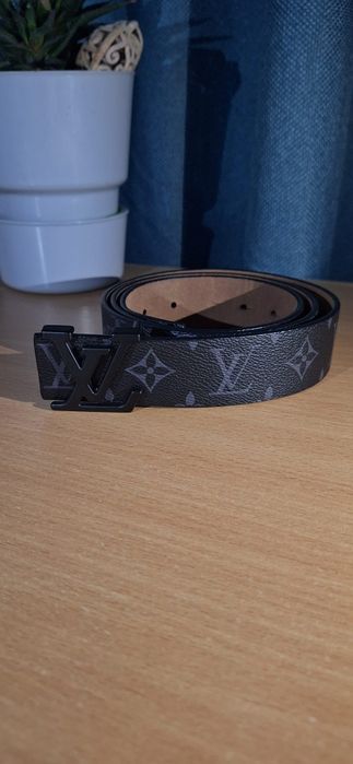 Curea Louis Vuitton Monogram - neagra (piele intoarsa)