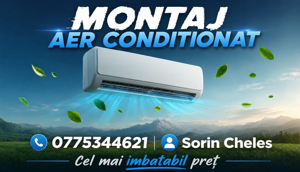 Montaj  aer condiționat,ofer factură GARANȚIE !!! Cel mai RAPID și profesional din județ!!!