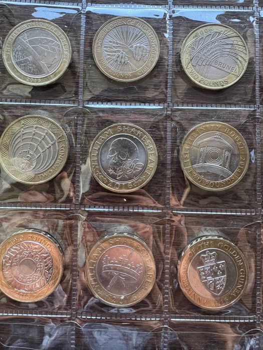 Colecție 20 monede britanice £2 – comemorative, modele diferite