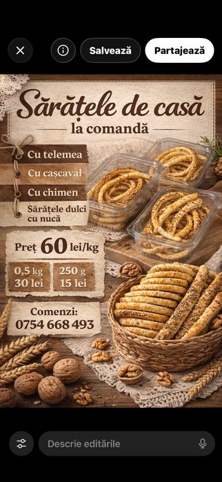 Saratele de casa cordeluta(cascaval,telemea,chimen,,nuca)