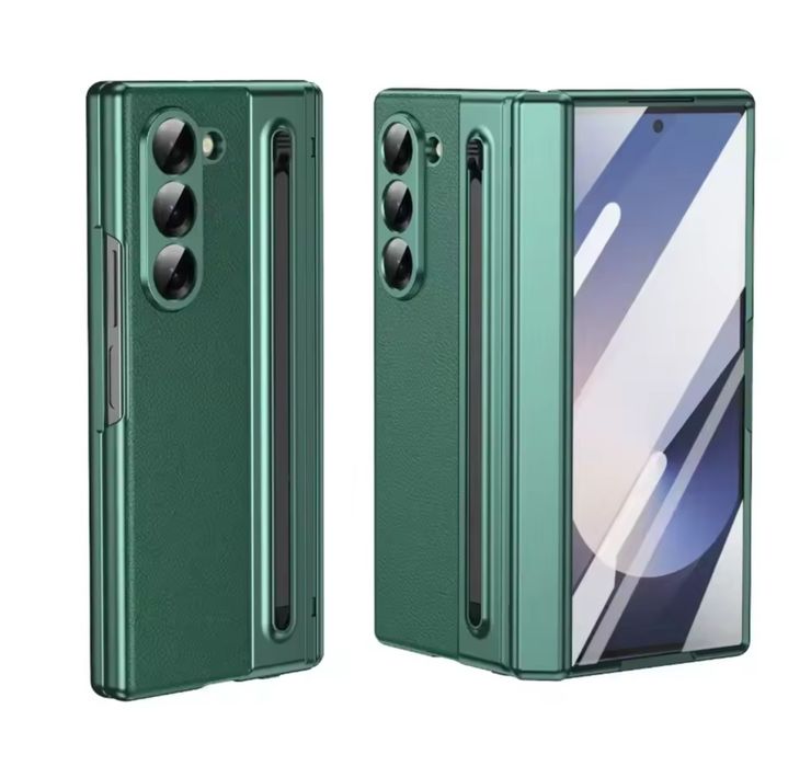 SAMSUNG Z FOLD 4 5 6 7 8 8 ULTRA Husa 360 Full Body Fata Spate Lateral Piele Eco