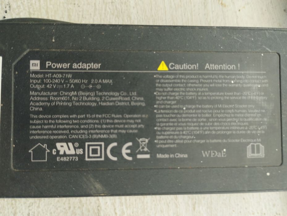 Încărcător original trotineta electrica Xiaomi