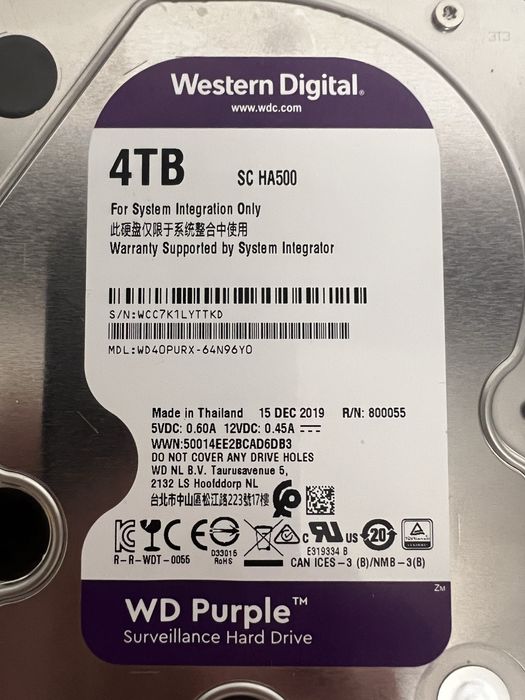 Hard disk PC Western Digital Purple 4 TB ca Nou