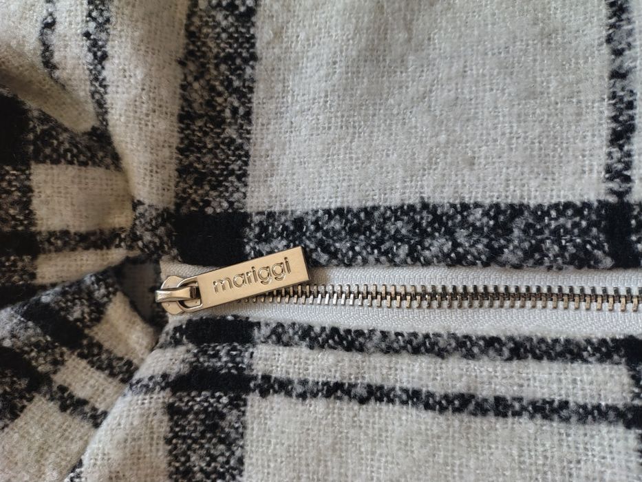 Jachetă Mariggi Made in Italy, carouri alb-negru,