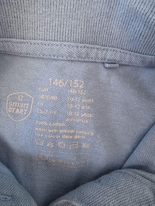 Tricou polo bleu 146-152