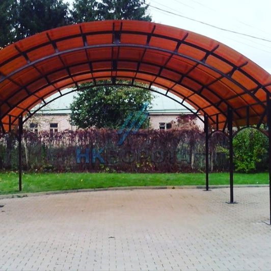 Навес из сотового поликарбоната Казахстан "Pantera"