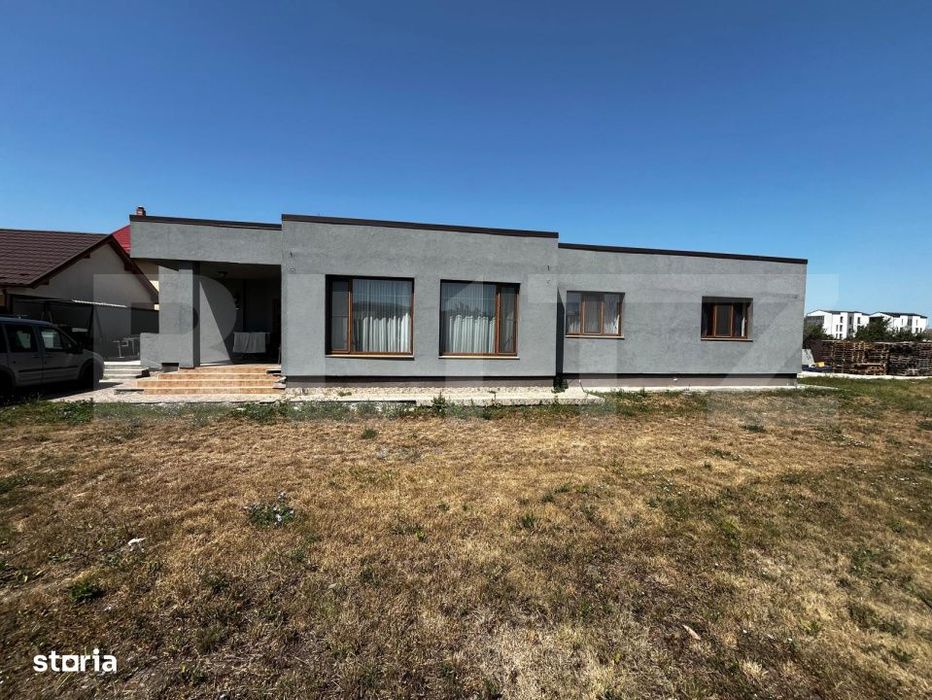 Casa individuala, 186 mp, un nivel, 1174 mp teren, zona Apahida