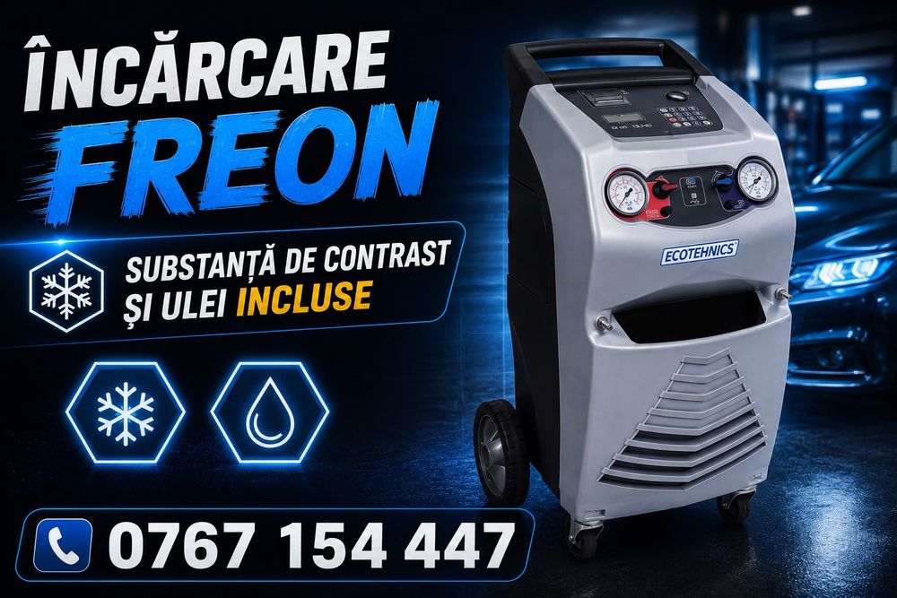 Încărcare/recuperare agent refrigerant freon auto R134a
