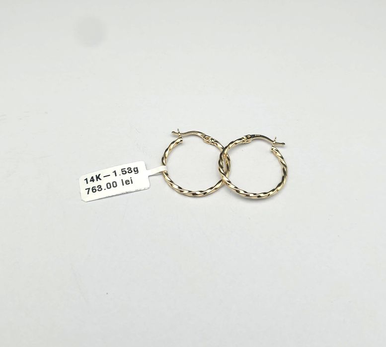 Bijuteria Royal cercei aur 14k 1.53 gr