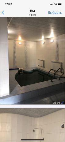 Баня на дровах с бассейном в будние дни 3000 т, в выходные 3500 т.
