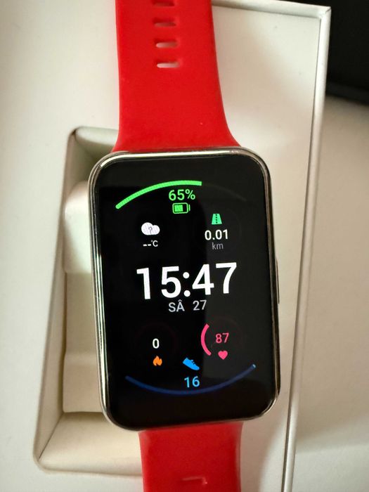 Ceas Smartwatch Huawei Watch Fit Elegant Curea Cadou