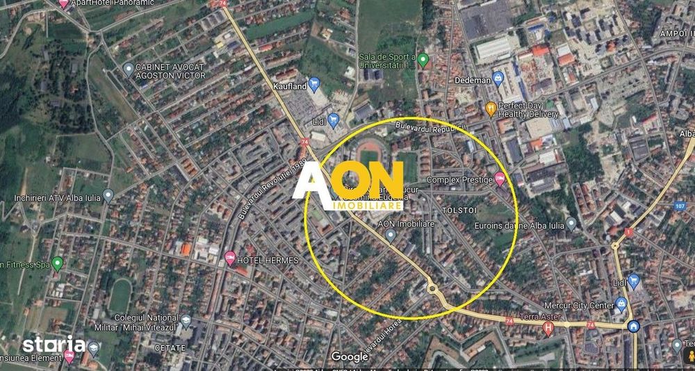 Teren intravilan 466 mp, Alba Iulia, P+4-5, zona Stadion Cetate