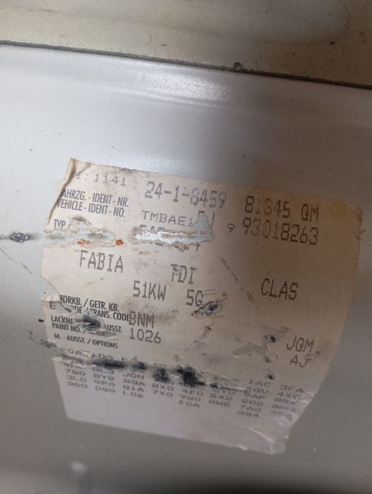 Skoda Fabia 1.4 TDI на части