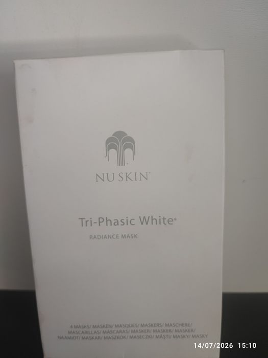 Set Măști Servățel Nu Skin Tri-Phasic White Radiance Mask (4 bucăți) – Iluminare & Hidratare – Nou