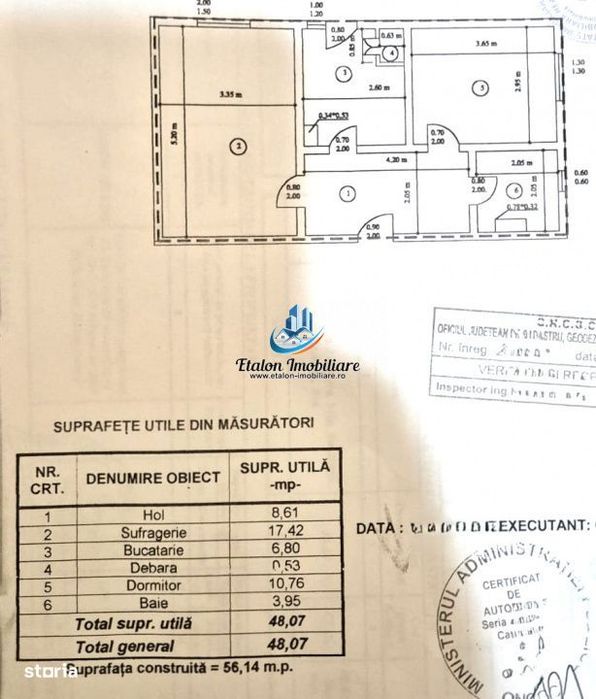 Apartament 2 camere / etaj 1 / TERASA / zona Petrodava Piatra Neamt