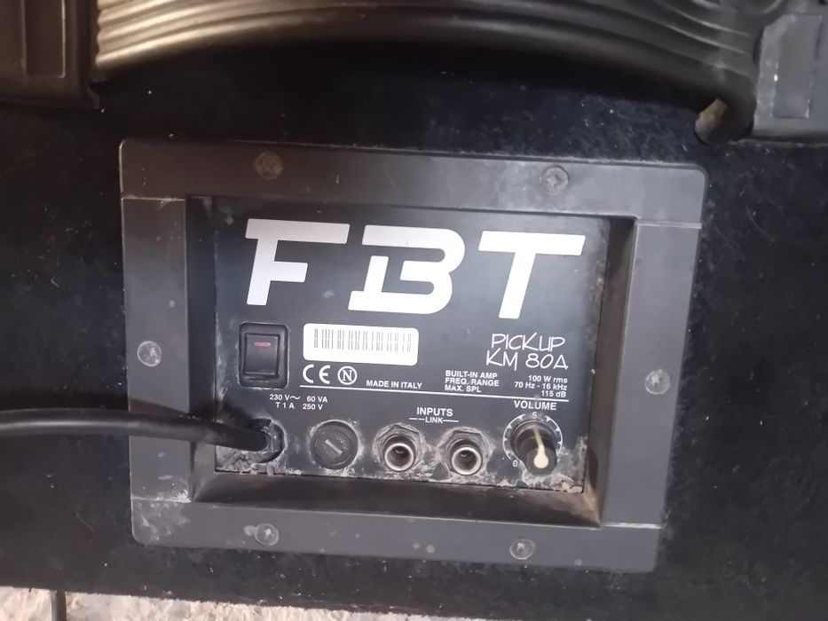 Vând boxă activă FBT KM 80A – Made in ItalyVând boxă activă FBT KM 80A – Made in Italy

Se vinde boxă activă FBT Pickup KM 80A, în stare bună de funcț