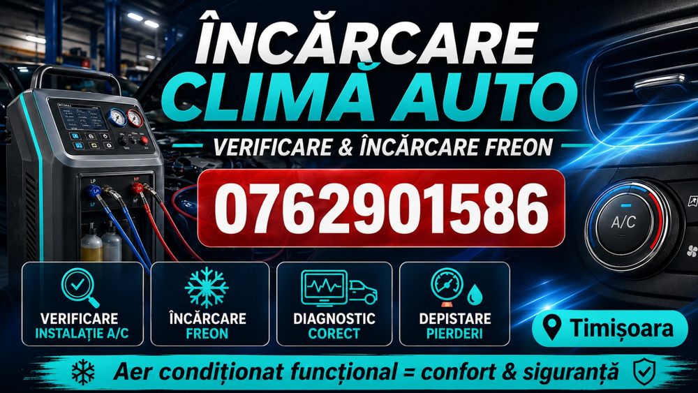 Clima auto R134Y - freon auto - incarcare freon - pret foarte bun!!