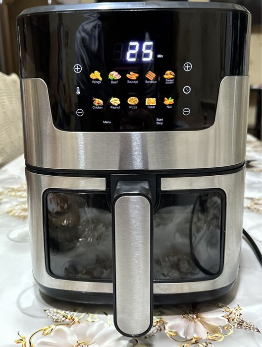 Аэрогриль 5л сенсорный, 10 программ + подарок