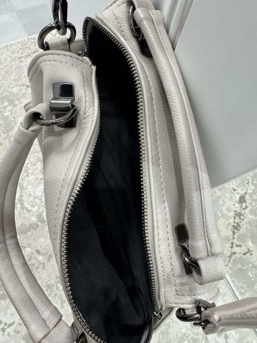 Сумка             женский.           Белый         кожаный