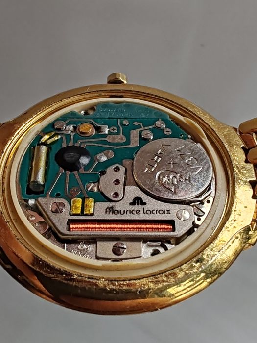 Ceas Maurice Lacroix Placat cu aur 32,5 mm Quartz Dama ETA 7 rubine