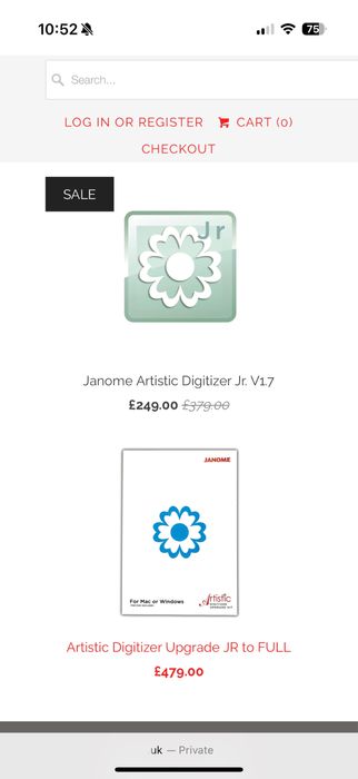 Софтуер Janome Artistic JR + Artistic Digitizer Full