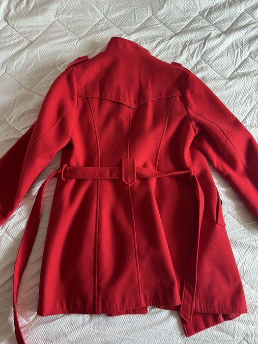 Palton rosu tip stofa