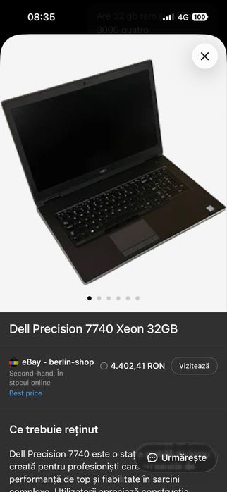 Leptop dell pentru edit